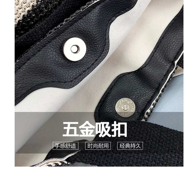 Woven bag, women's fabric bag, 2021 Summer new trendy fashion, trendy hand-held bag, shoulder bag, stylish design, tote bag undefined