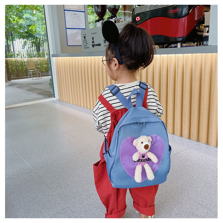 The new kindergarten schoolbag is lightweight and can prevent children from getting lost. The cute and super cute little bear baby is a trend of children's double-shoulder schoolbags undefined