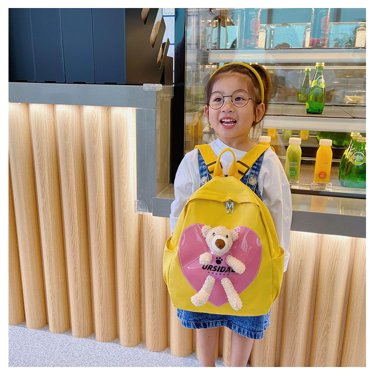 The new kindergarten schoolbag is lightweight and can prevent children from getting lost. The cute and super cute little bear baby is a trend of children's double-shoulder schoolbags undefined