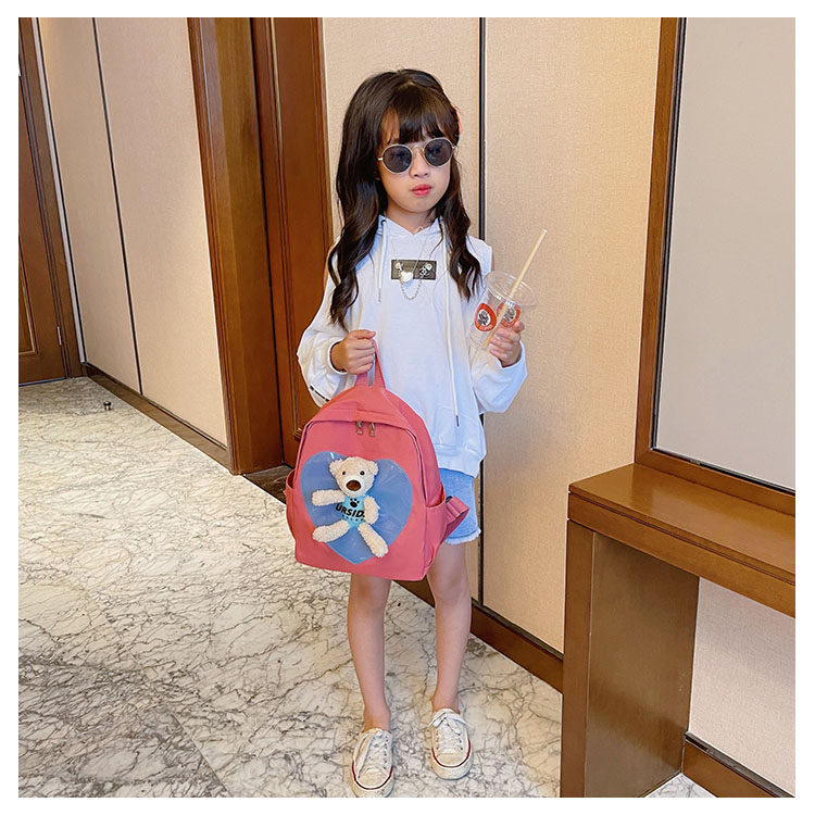 The new kindergarten schoolbag is lightweight and can prevent children from getting lost. The cute and super cute little bear baby is a trend of children's double-shoulder schoolbags undefined