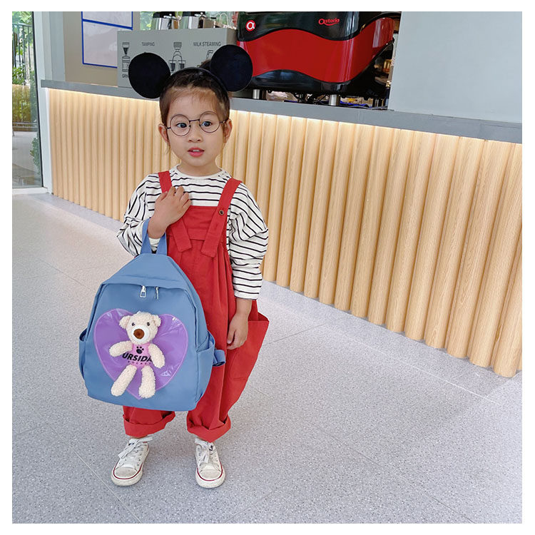 The new kindergarten schoolbag is lightweight and can prevent children from getting lost. The cute and super cute little bear baby is a trend of children's double-shoulder schoolbags undefined