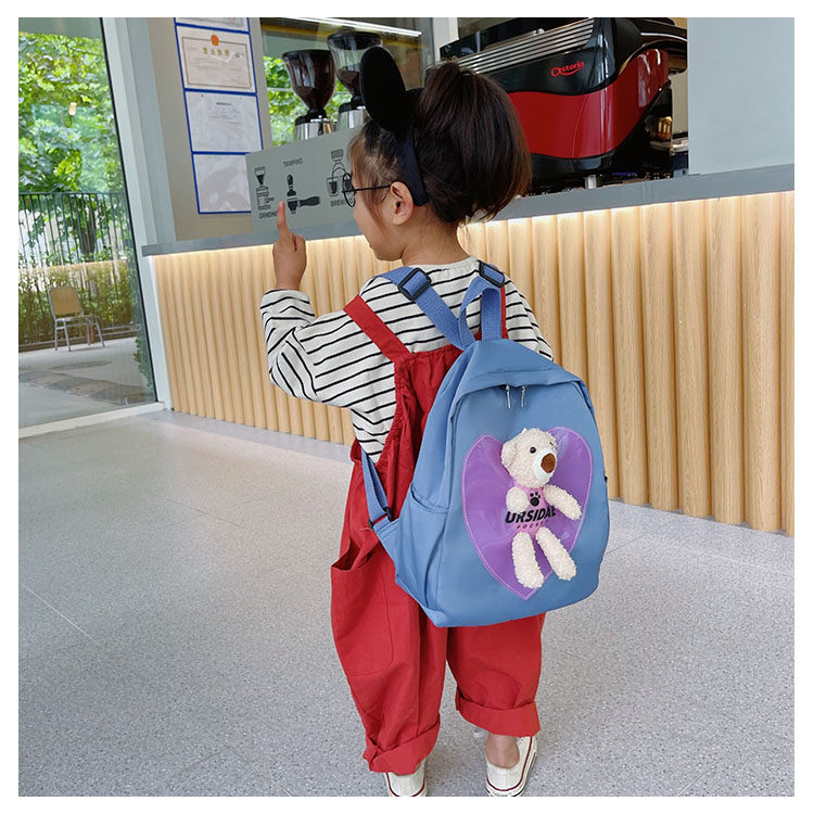 The new kindergarten schoolbag is lightweight and can prevent children from getting lost. The cute and super cute little bear baby is a trend of children's double-shoulder schoolbags undefined