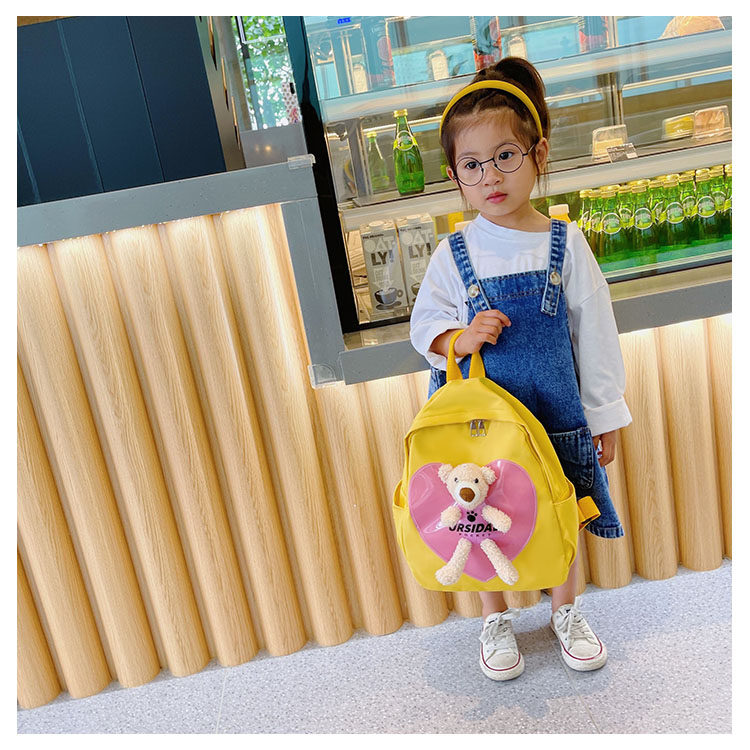 The new kindergarten schoolbag is lightweight and can prevent children from getting lost. The cute and super cute little bear baby is a trend of children's double-shoulder schoolbags undefined
