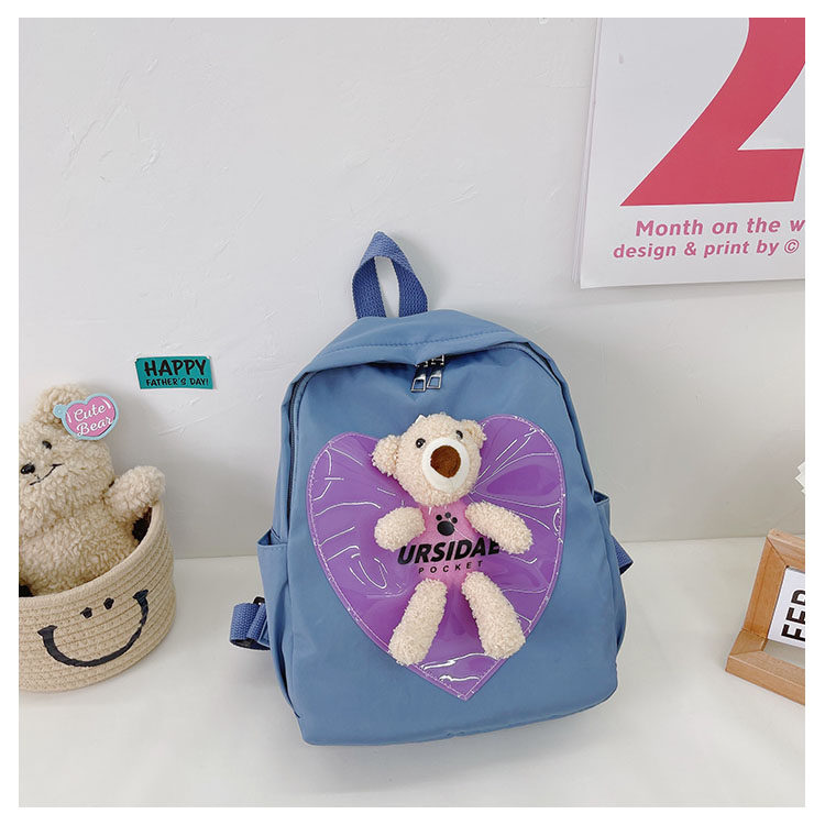 The new kindergarten schoolbag is lightweight and can prevent children from getting lost. The cute and super cute little bear baby is a trend of children's double-shoulder schoolbags undefined
