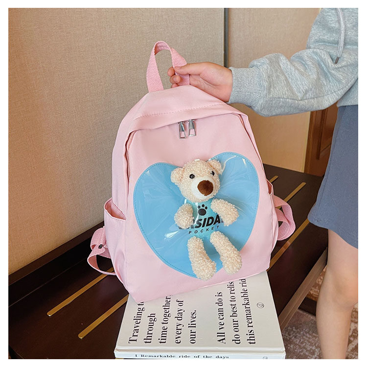 The new kindergarten schoolbag is lightweight and can prevent children from getting lost. The cute and super cute little bear baby is a trend of children's double-shoulder schoolbags undefined