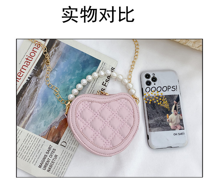 New children's small round bag 2021 new style fashionable diamond-shaped little Chanel mini single-shoulder bag chain stylish crossbody bag undefined