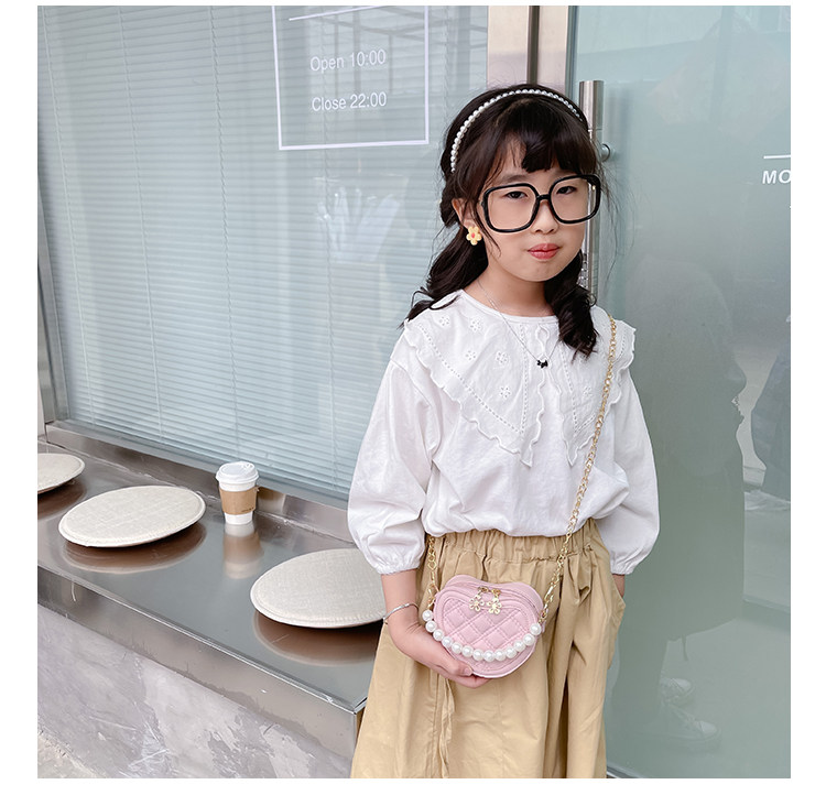 New children's small round bag 2021 new style fashionable diamond-shaped little Chanel mini single-shoulder bag chain stylish crossbody bag undefined