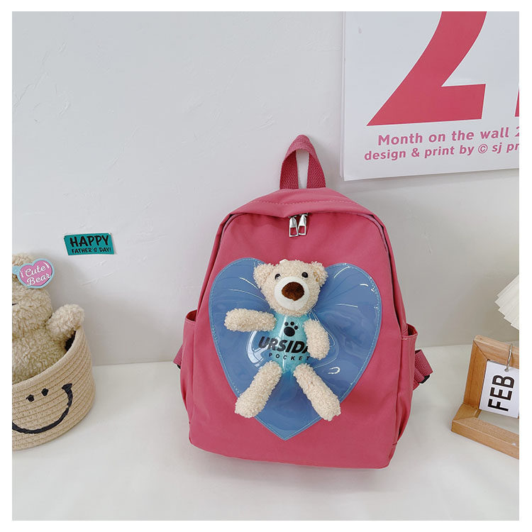 The new kindergarten schoolbag is lightweight and can prevent children from getting lost. The cute and super cute little bear baby is a trend of children's double-shoulder schoolbags undefined