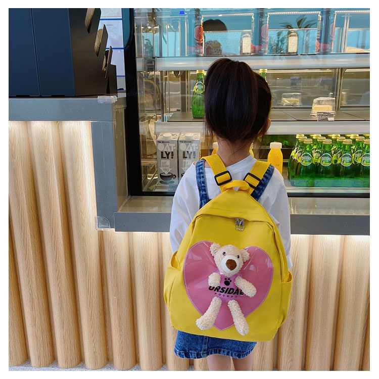 The new kindergarten schoolbag is lightweight and can prevent children from getting lost. The cute and super cute little bear baby is a trend of children's double-shoulder schoolbags undefined