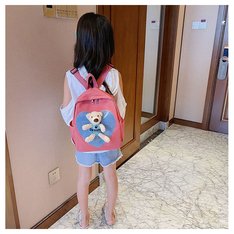 The new kindergarten schoolbag is lightweight and can prevent children from getting lost. The cute and super cute little bear baby is a trend of children's double-shoulder schoolbags undefined