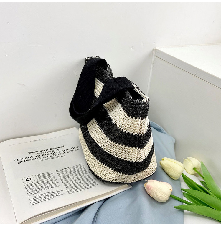 Woven bag, women's fabric bag, 2021 Summer new trendy fashion, trendy hand-held bag, shoulder bag, stylish design, tote bag undefined