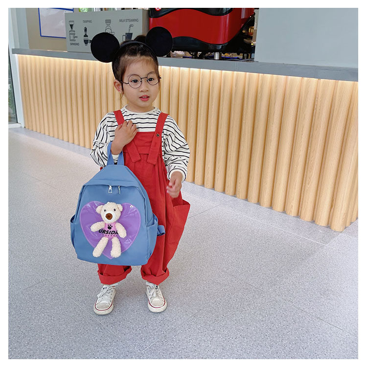 The new kindergarten schoolbag is lightweight and can prevent children from getting lost. The cute and super cute little bear baby is a trend of children's double-shoulder schoolbags undefined