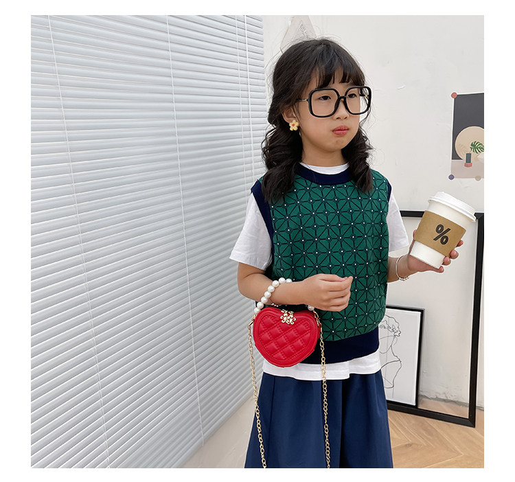 New children's small round bag 2021 new style fashionable diamond-shaped little Chanel mini single-shoulder bag chain stylish crossbody bag undefined