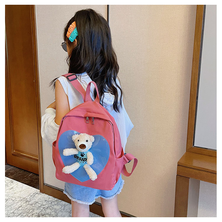 The new kindergarten schoolbag is lightweight and can prevent children from getting lost. The cute and super cute little bear baby is a trend of children's double-shoulder schoolbags undefined