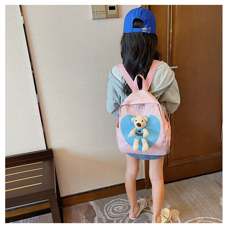 The new kindergarten schoolbag is lightweight and can prevent children from getting lost. The cute and super cute little bear baby is a trend of children's double-shoulder schoolbags undefined