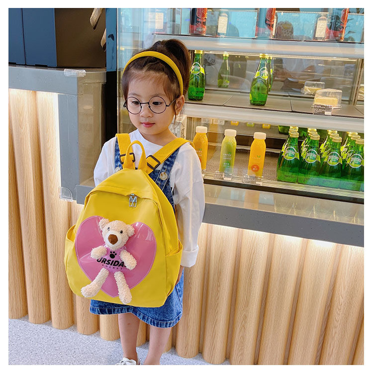 The new kindergarten schoolbag is lightweight and can prevent children from getting lost. The cute and super cute little bear baby is a trend of children's double-shoulder schoolbags undefined