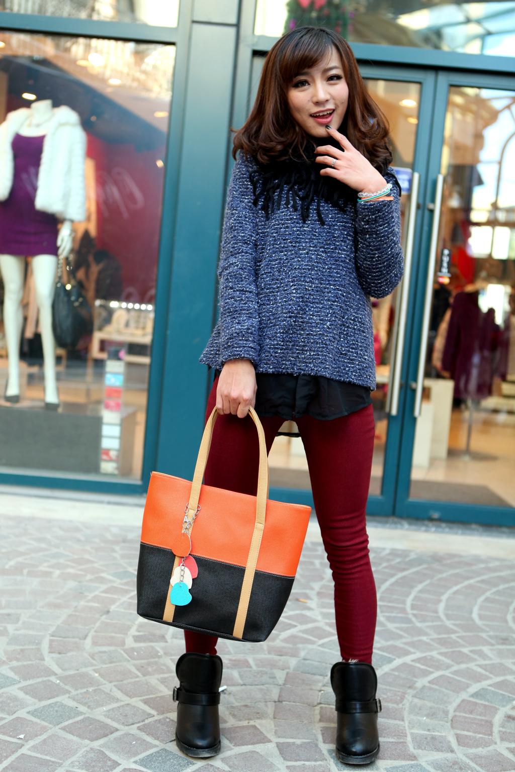 Large Capacity Women Shoulder Bag Two spell candy color female bag Fashion Lady Women Leather Bag 2 Large Capacity Women Shoulder Bag Two spell candy color female bag Fashion Lady Women Leather Bag 8