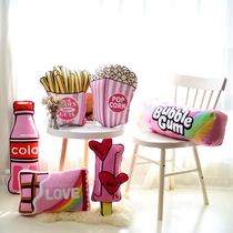 2019 New Ins Wind Net Red Cartoon Bifacial Cuddle Pillow Girl Hearts Pink Cushions Bedroom Sofa Photo Decorations