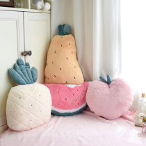 Cactus strawberry pineapple cute hand warmer pillow quilt coral velvet blanket dual-purpose two-in-one Pillow sofa