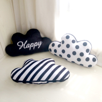 ins same Nordic black and white simple cloud home sofa bedroom window pillow pillow cushion photo props