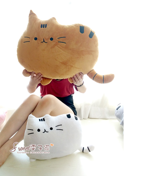 Siêu Meng sao mèo meow người Biscuit donut gối đệm gối búp bê sang trọng để gửi cô gái món quà sinh nhật để làm quà tặng - Trở lại đệm / Bolsters đệm lót ghế tựa lưng
