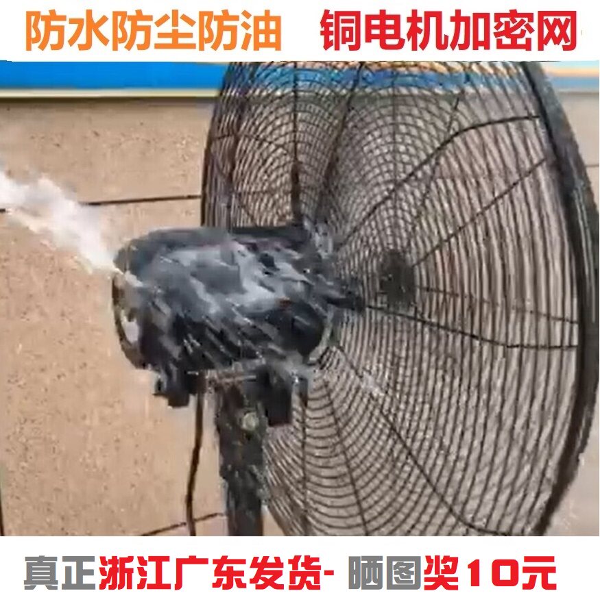 Industrial fan Waterproof rain and dustproof Huwei green Yi pure copper factory horn fan outdoor three anti-floor hanging wall fan