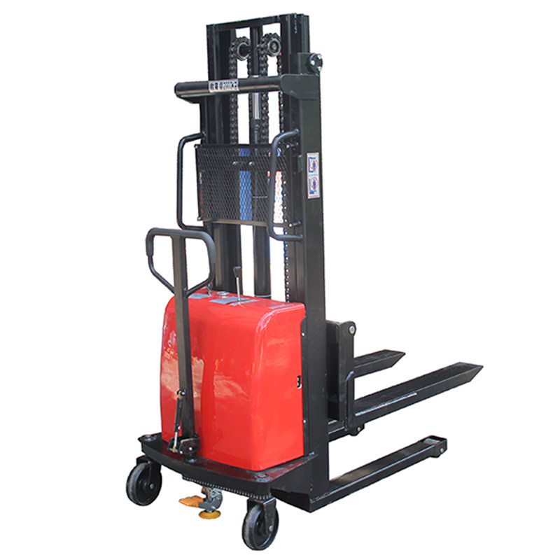 Xindingwang semi-electric stacker truck small hydraulic forklift fully automatic lifting forklift truck 1 ton 2 tons raised lift truck
