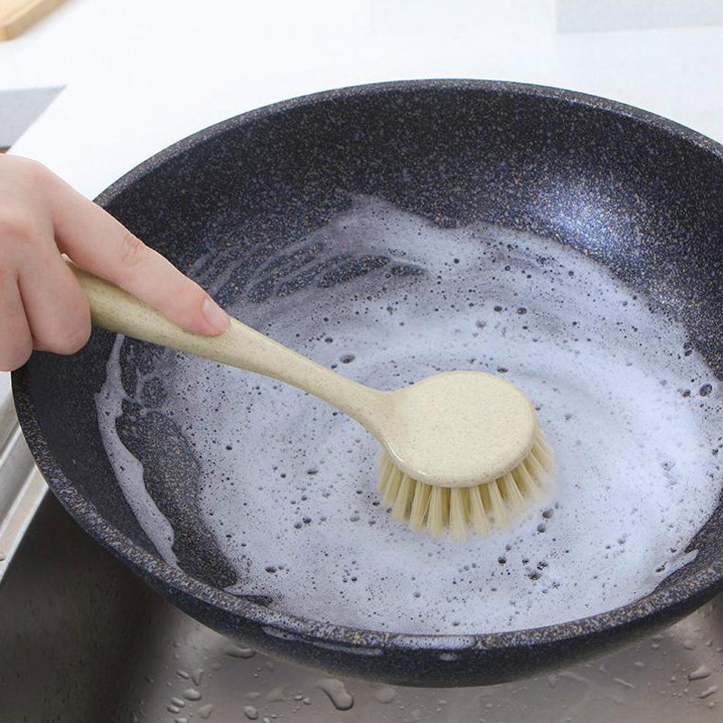 Decontamination household long handle wash brush kitchen supplies dish brush with dish brush