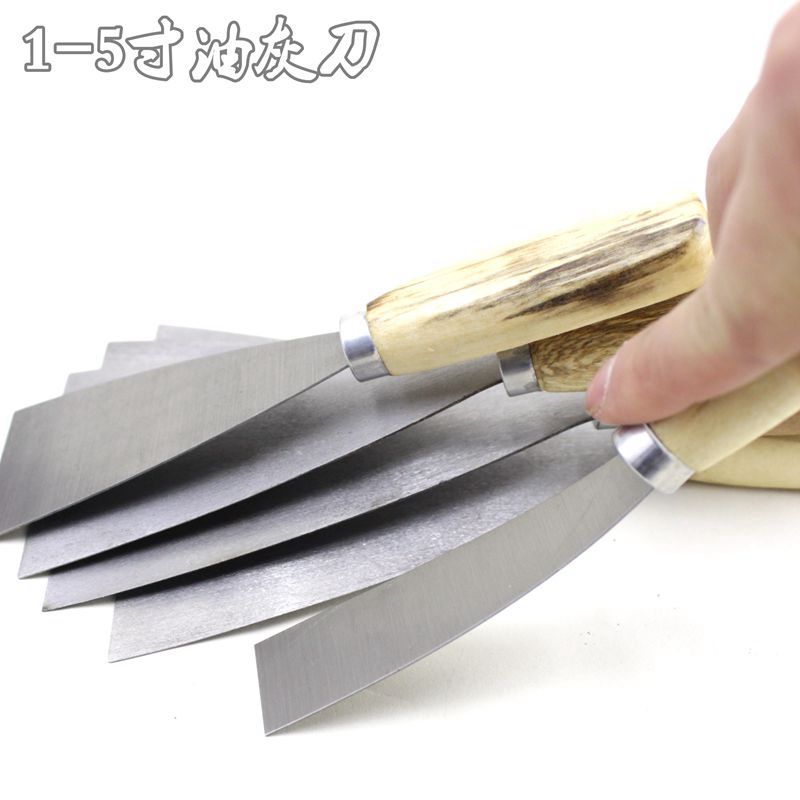 Promotional putty knife blade thickening batch soil knife Wiping batch knife Small scraper paint wood handle caulking small blade