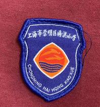 School uniform and badge of Haihong Primary School Chongming District Shanghai