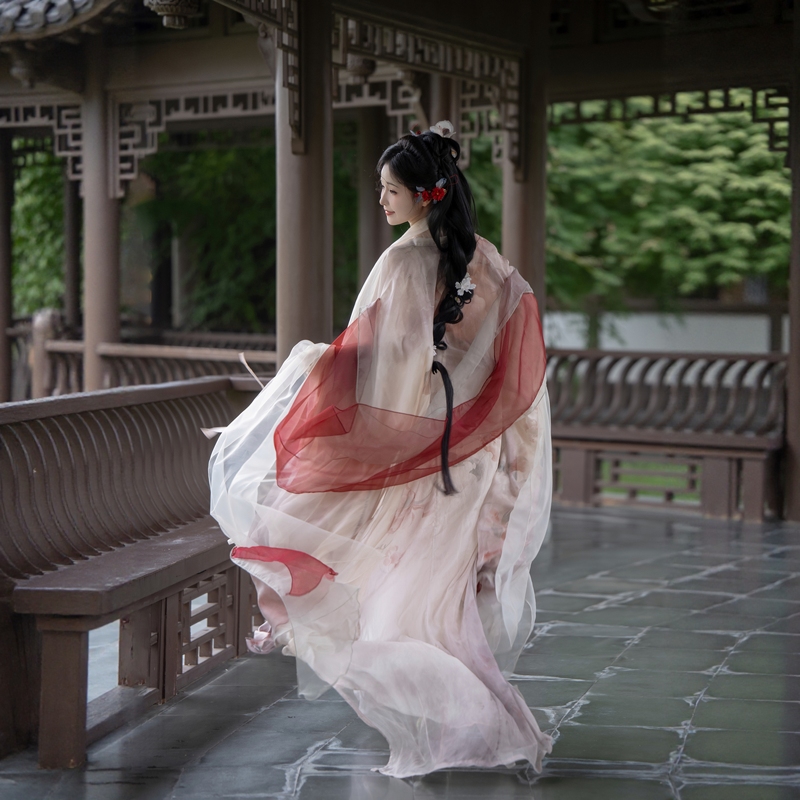 Spring Mountain【Liao Liao】Reprint Edition Will Be Available for Sale on May 20Th, Large Quantity Available, Cool and Refreshing Style, Printed and Embroidered Straight Skirt