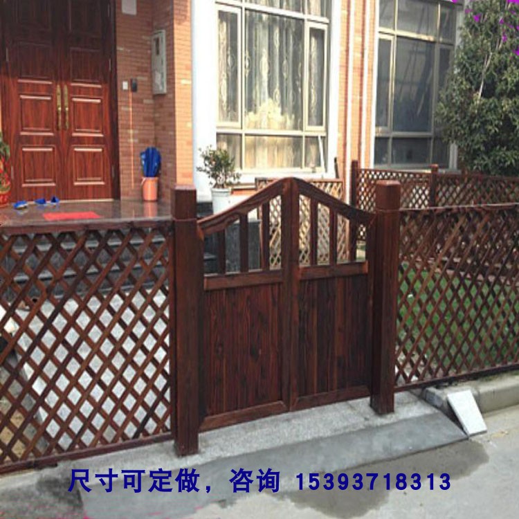 Outdoor Patio Embalming Wood Guardrails Fence Fencing Gardening Fence Doors Carbonated Wood Fencing Door Guardrails Customised
