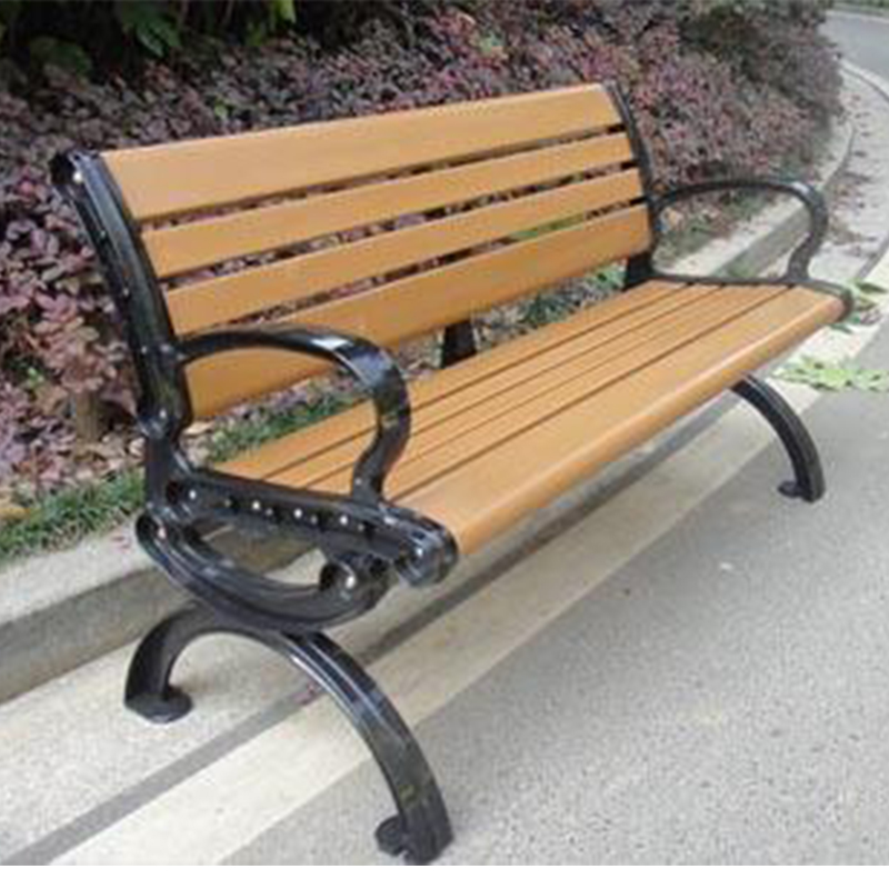 New Pint Promotion Strip Chair Leaning Back Chair Solid Wood Strip Chair Park Benches Outdoor Strip Chair Embalming Wood Seat