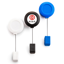 New easy pull buckle telescopic lanyard badge card cover work permit lanyard work card sling Badge clip custom