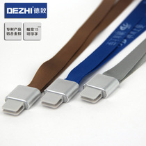 Card sleeve sling Aluminum alloy buckle tag webbing work card Card sleeve sling chest card ID lanyard Custom LOGO