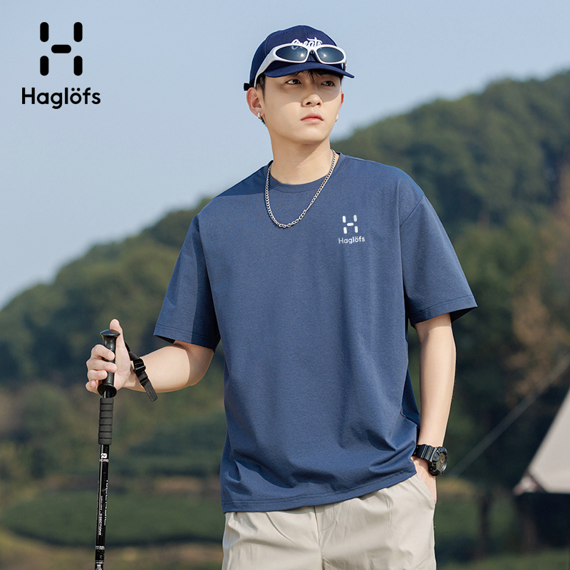 Haglofs Matchstick Short Sleeve 2025 Summer New Men's Round Neck Quick-Drying Sunscreen Anti-Stain Slim Fit Versatile T-Shirt