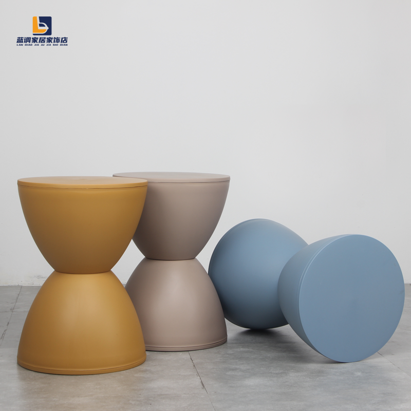 Modern minimalist Nordic simple shoe-changing small stool thickened plastic shoes bench porch creative home round low stool