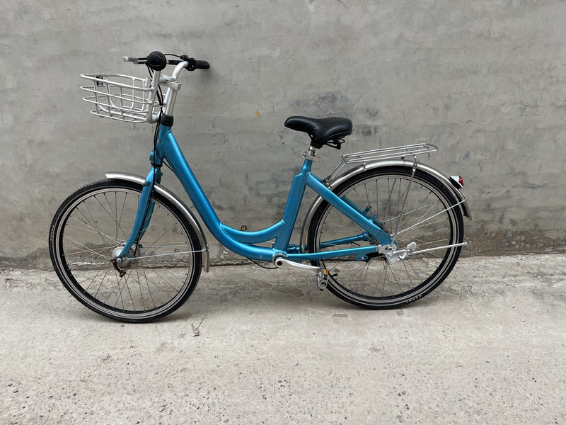 26inch Retired Shared Bicycle with Chainless Drive Shaft, Internal Three-Speed Transmission, Aluminum Alloy Frame, Lightweight Commuter Bike for Men and Women