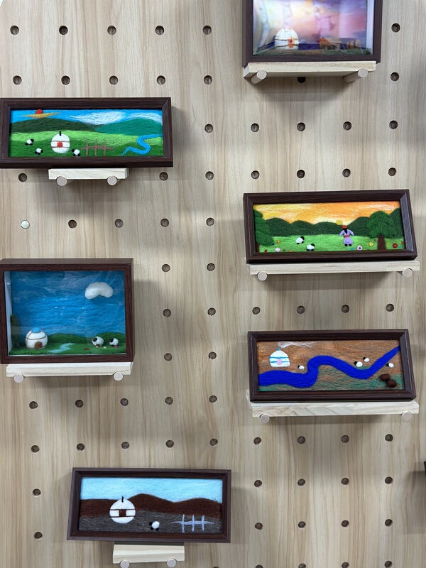 Wool Felt Rectangular Painting, Wool Felt Art