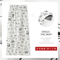 Sleeping Pants Woman Long Pants Pure Cotton Spring Autumn Slim Summer Extras Lady Loose Big Code All-cotton Air Conditioning Pants Home Pants