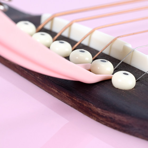 멋진 핑크색과 흰색 소녀용 어쿠스틱 기타 카포 포크 우쿨렐레 튜닝 클립 기타 클립 액세서리