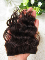 (Additional hair on both sides) real hair curls head replacement pad high invisible non-trace pad hair root wig film realistic female