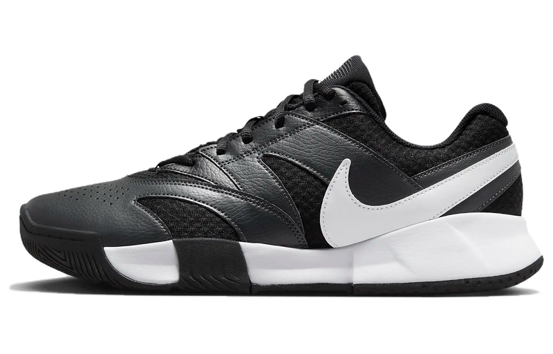 Nike Court Lite 4 Comfortable Low-Top Tennis Shoes Men's Black and White Fd6574-001 Nike Court Lite 4 Comfortable Low-Top Tennis Shoes Men's Black and White Fd6574-001