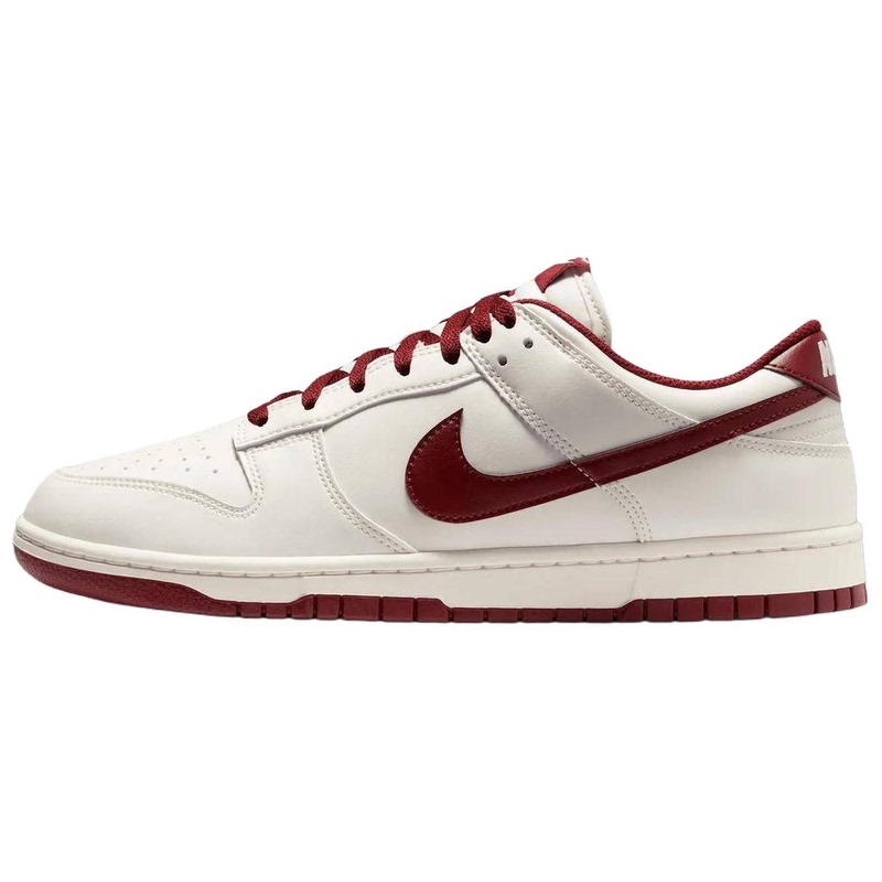 Ike Dunk Retro Comfortable Fit Low-Top Sneakers Men's White and Red Hf5441-008