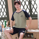 Summer mens đồ ngủ mens trẻ ngắn tay đường bông ruồi phim hoạt hình tên trộm biển Wang Han phiên bản của bộ sinh viên nhà quần áo.