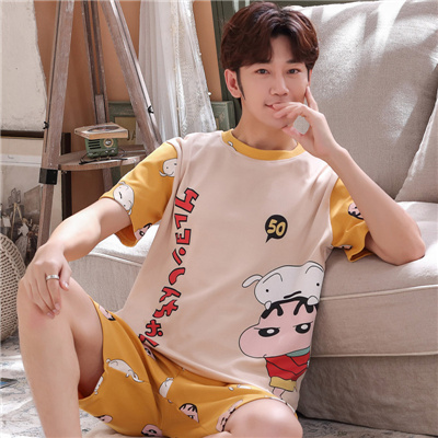 Summer mens đồ ngủ mens trẻ ngắn tay đường bông ruồi phim hoạt hình tên trộm biển Wang Han phiên bản của bộ sinh viên nhà quần áo.