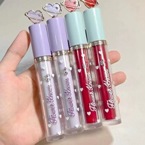 Flower Knows Knows Cherry Party Series Sweet Bar Water Film Mirror Lip Glaze White Peach Soda