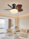 French Mid-Century Style Small Ceiling Fan Lamp, Cafe Fan, Restaurant Bedroom, French Retro Small Living Room Mini Fan Lamp