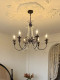 French Retro Chandelier, Black High-End Crystal Living Room Lamp, American Mid-Century Style Restaurant Bar Bedroom Study Lamp