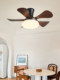 French Mid-Century Style Small Ceiling Fan Lamp, Cafe Fan, Restaurant Bedroom, French Retro Small Living Room Mini Fan Lamp